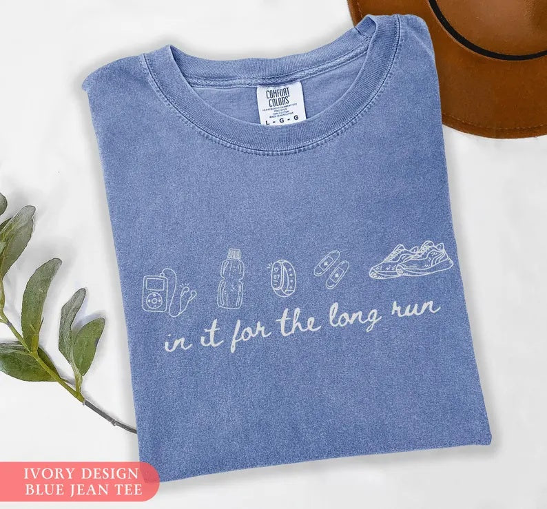 In It for the Long Run ,Minimalist Running T-Shirt