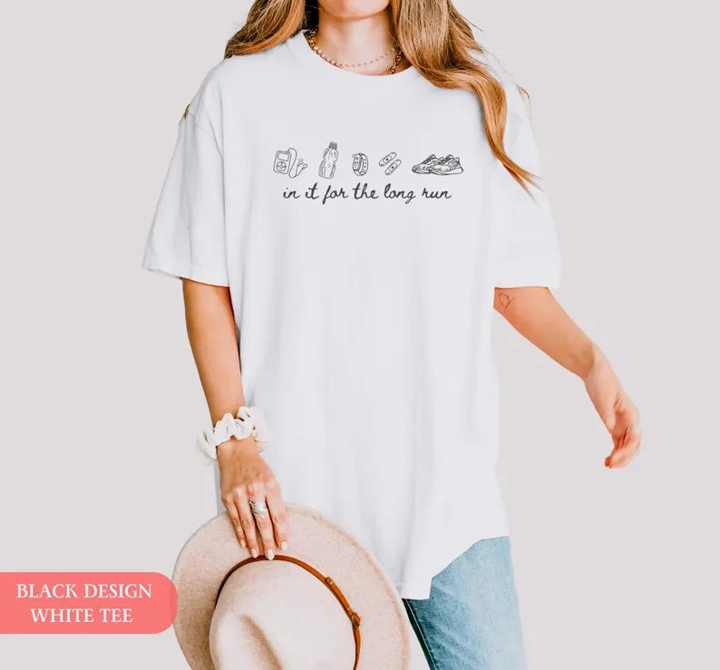 In It for the Long Run ,Minimalist Running T-Shirt