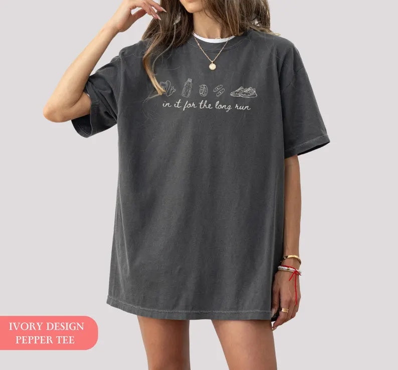 In It for the Long Run ,Minimalist Running T-Shirt