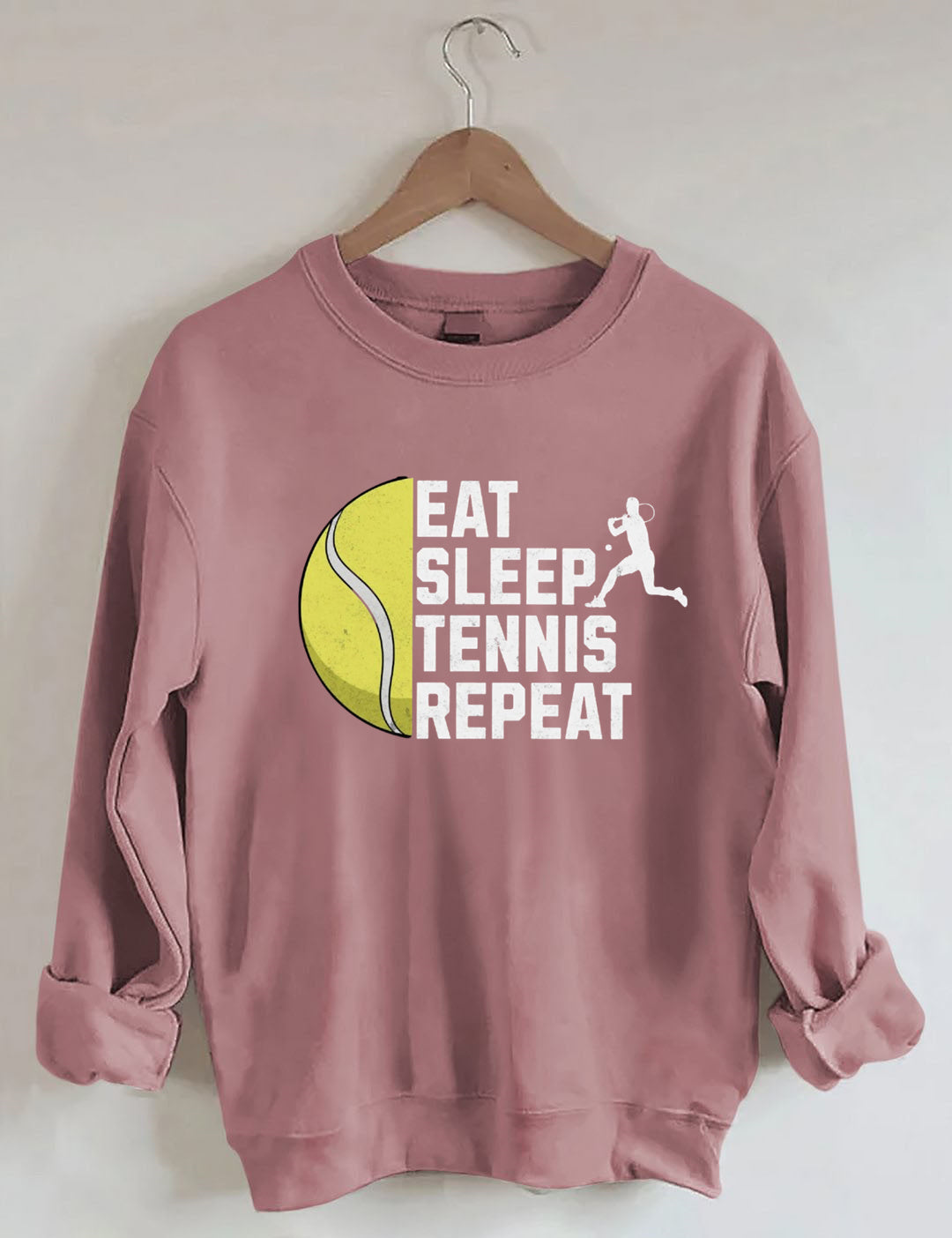 Eat Sleep Tennis Repeat, Tennis Player Sweatshirt