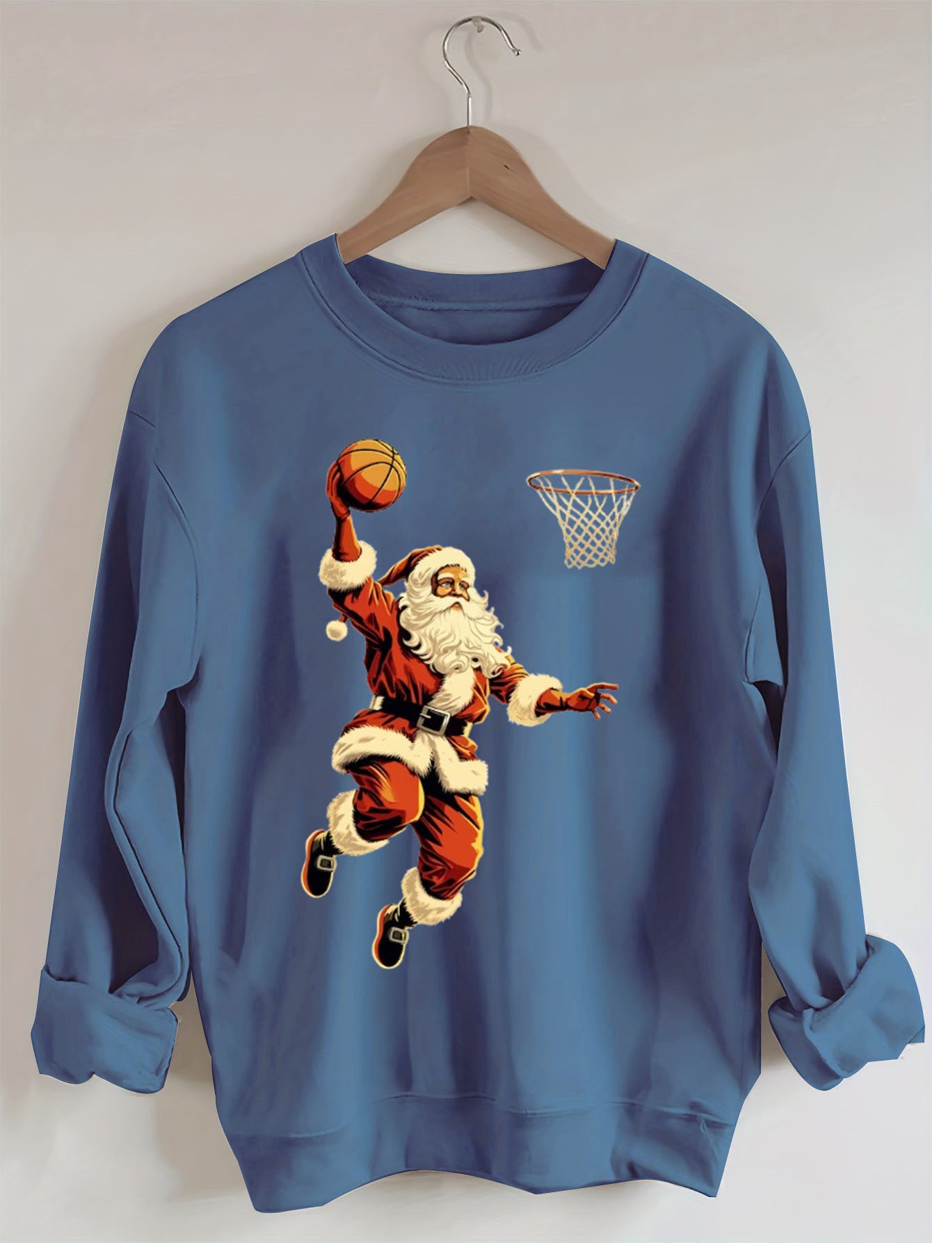 Santa Playing Basketball Sweatshirt