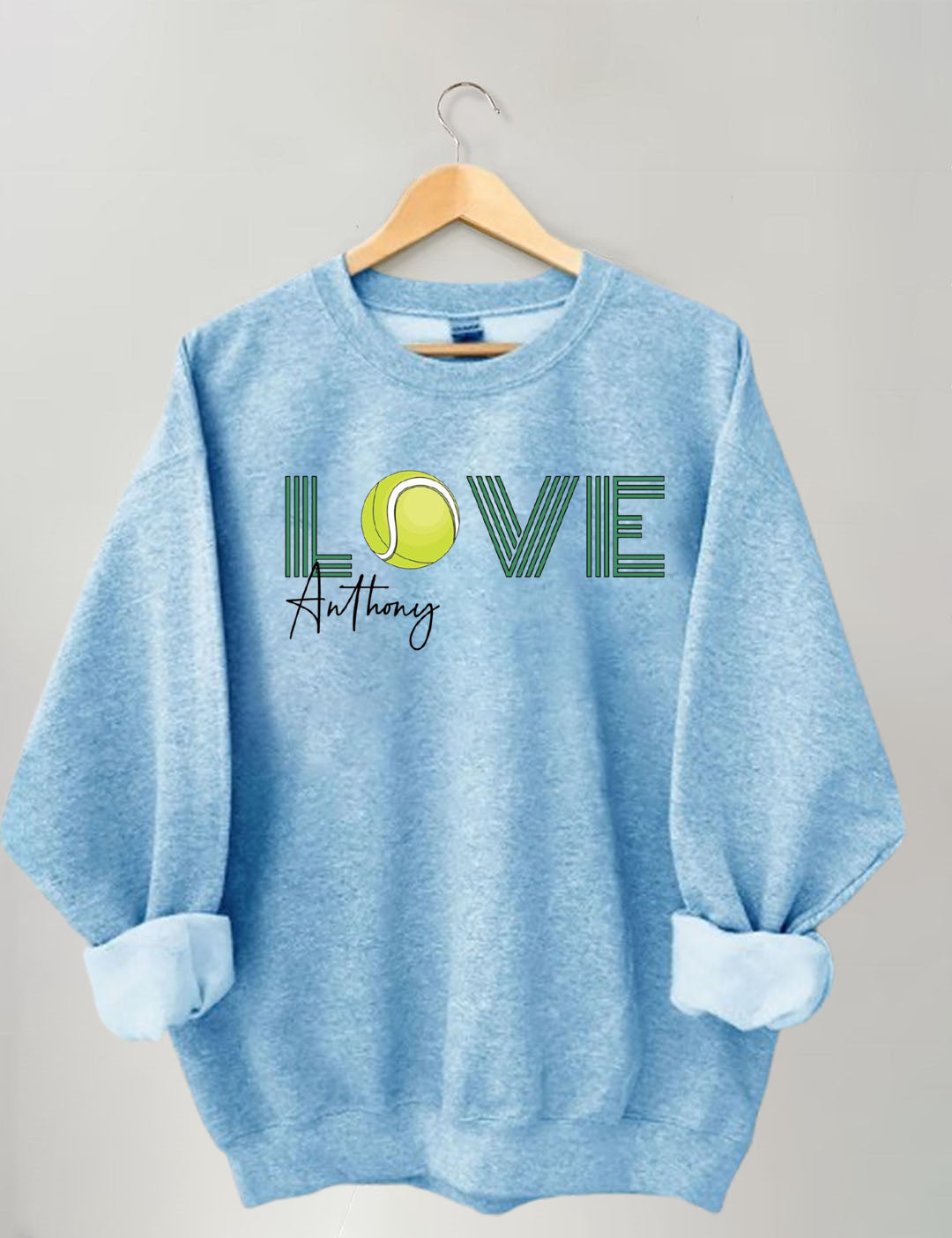 Custom Name Tennis Love Sweatshirt