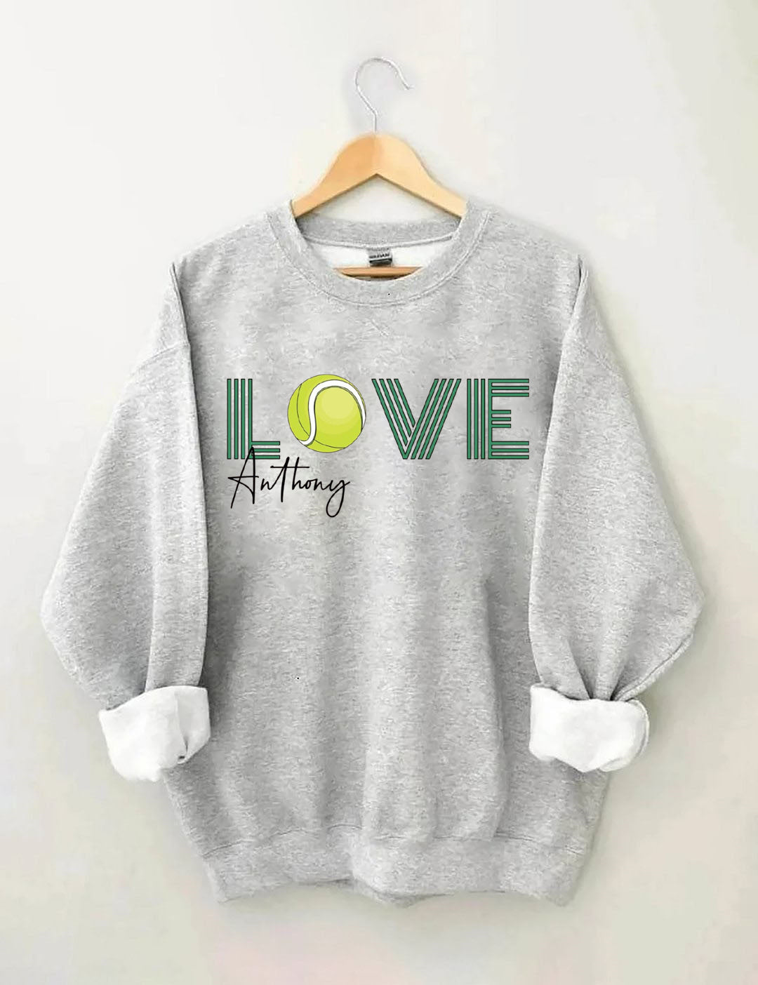 Custom Name Tennis Love Sweatshirt