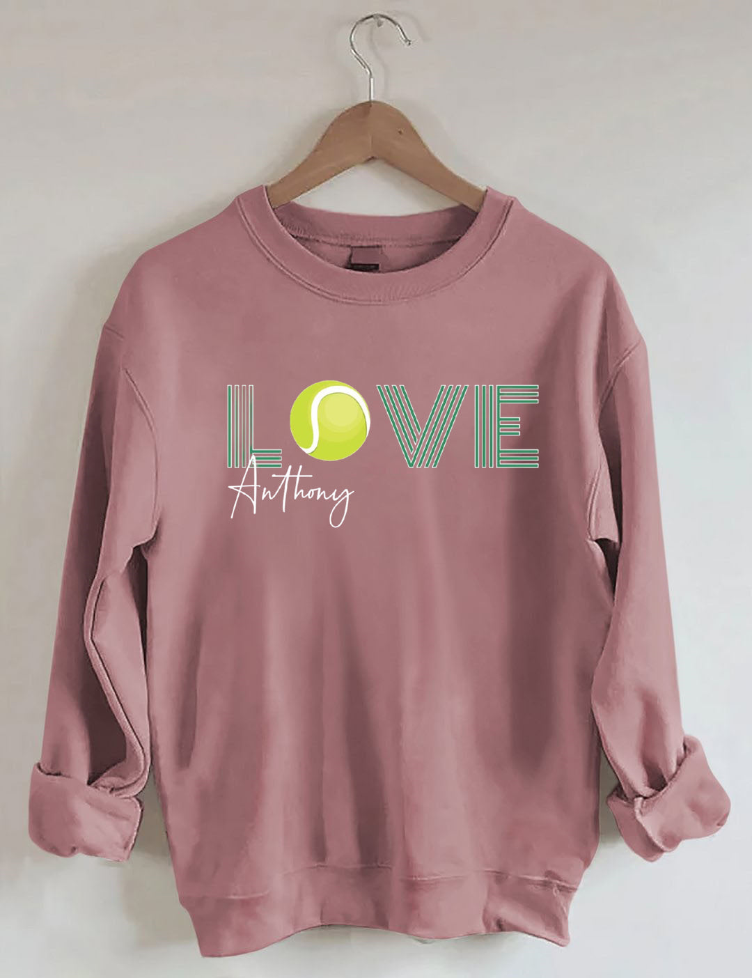 Custom Name Tennis Love Sweatshirt