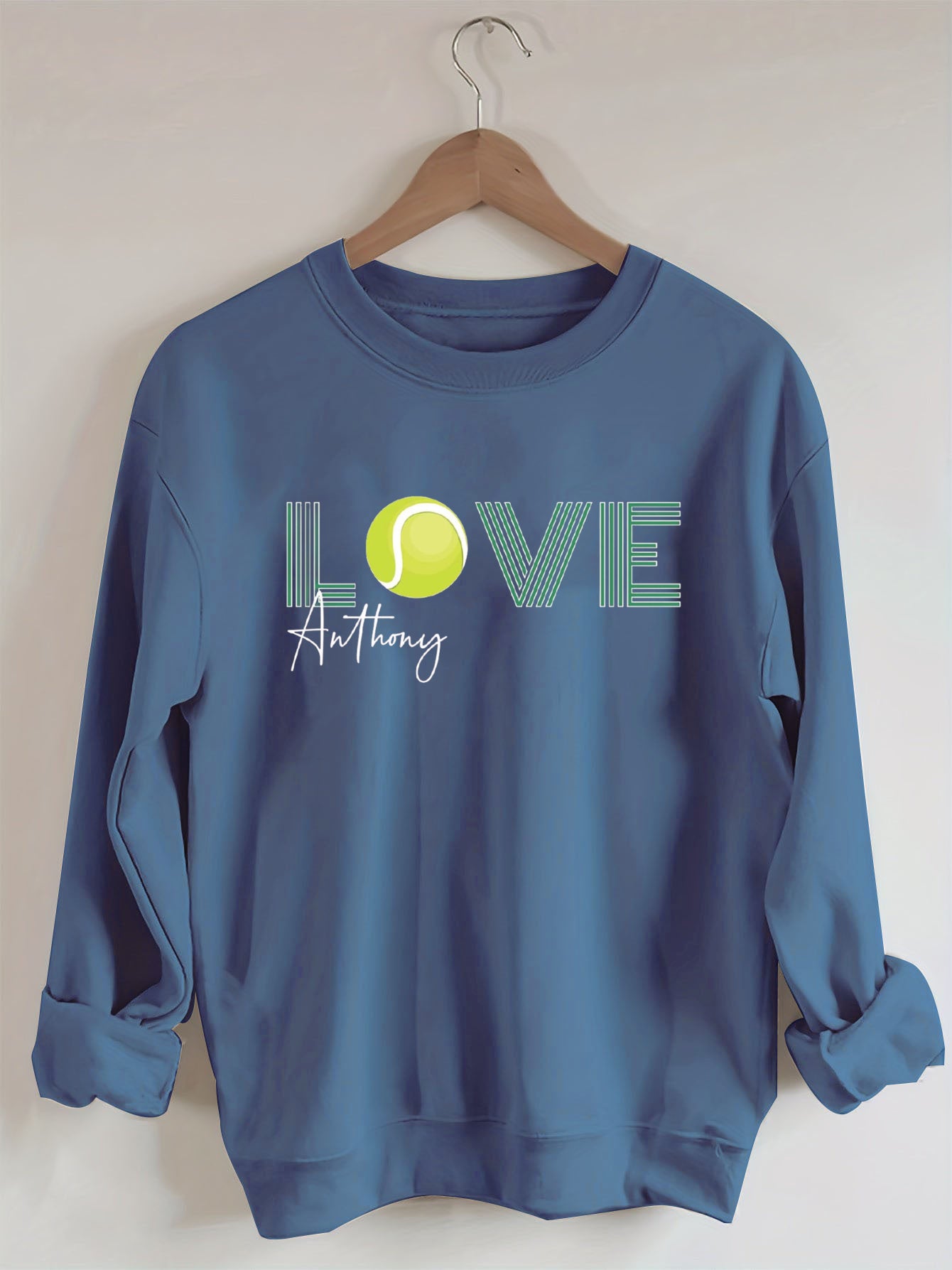 Custom Name Tennis Love Sweatshirt