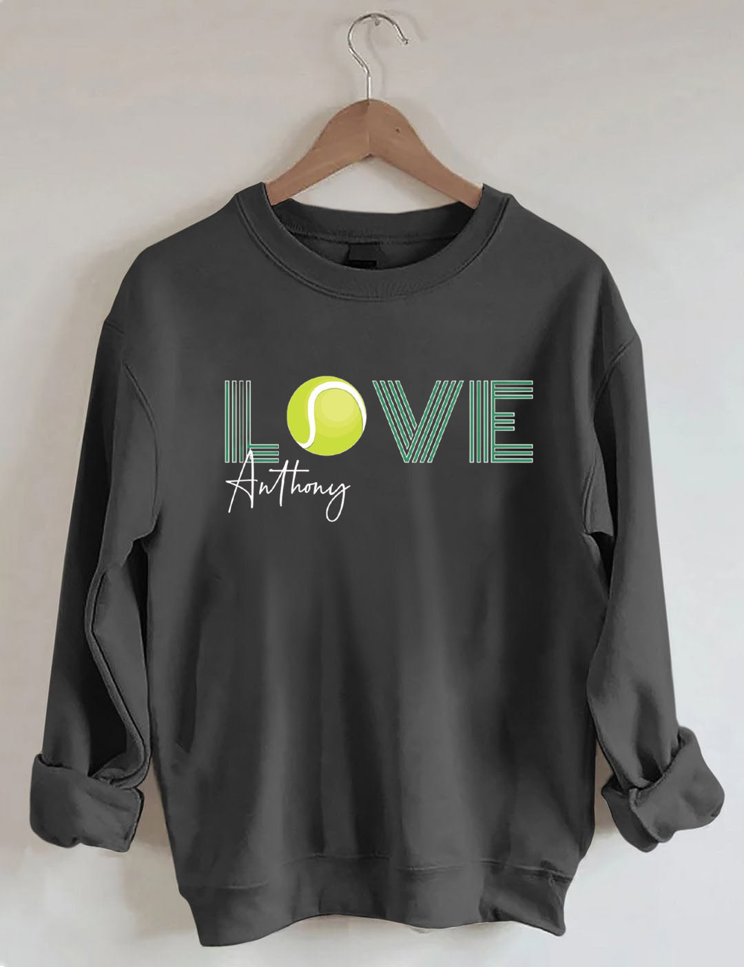 Custom Name Tennis Love Sweatshirt