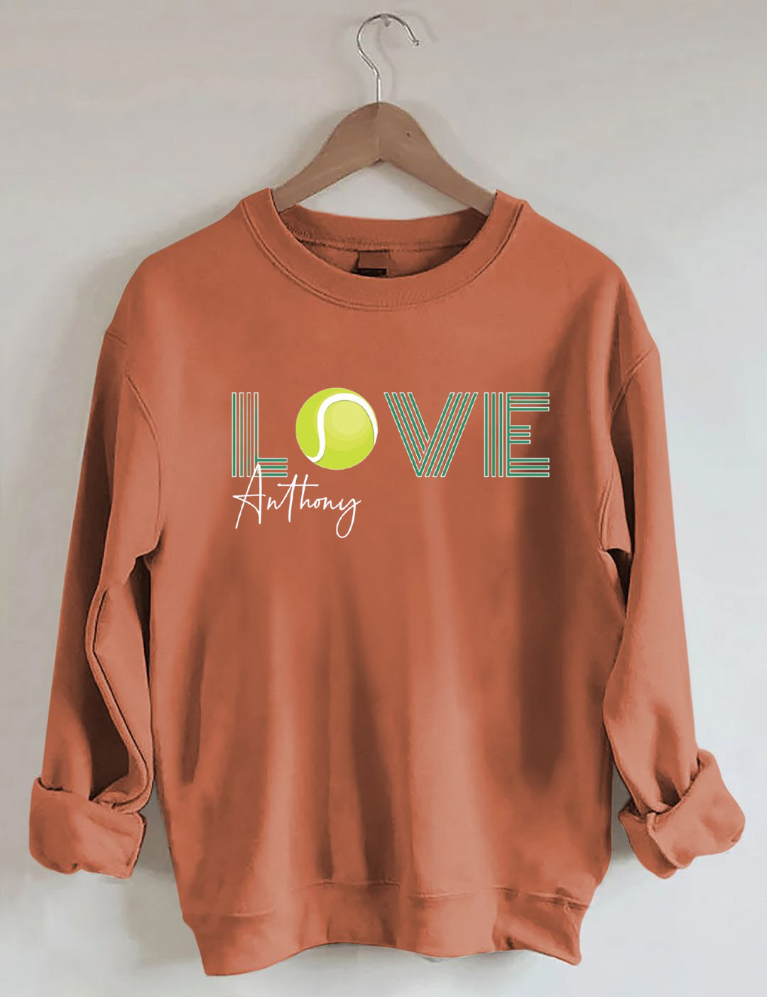 Custom Name Tennis Love Sweatshirt