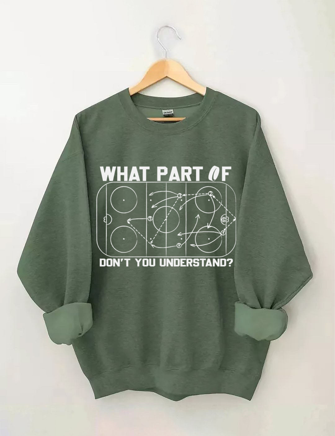 Funny “What Part Of…” Rink Diagram Hockey Sweatshirt