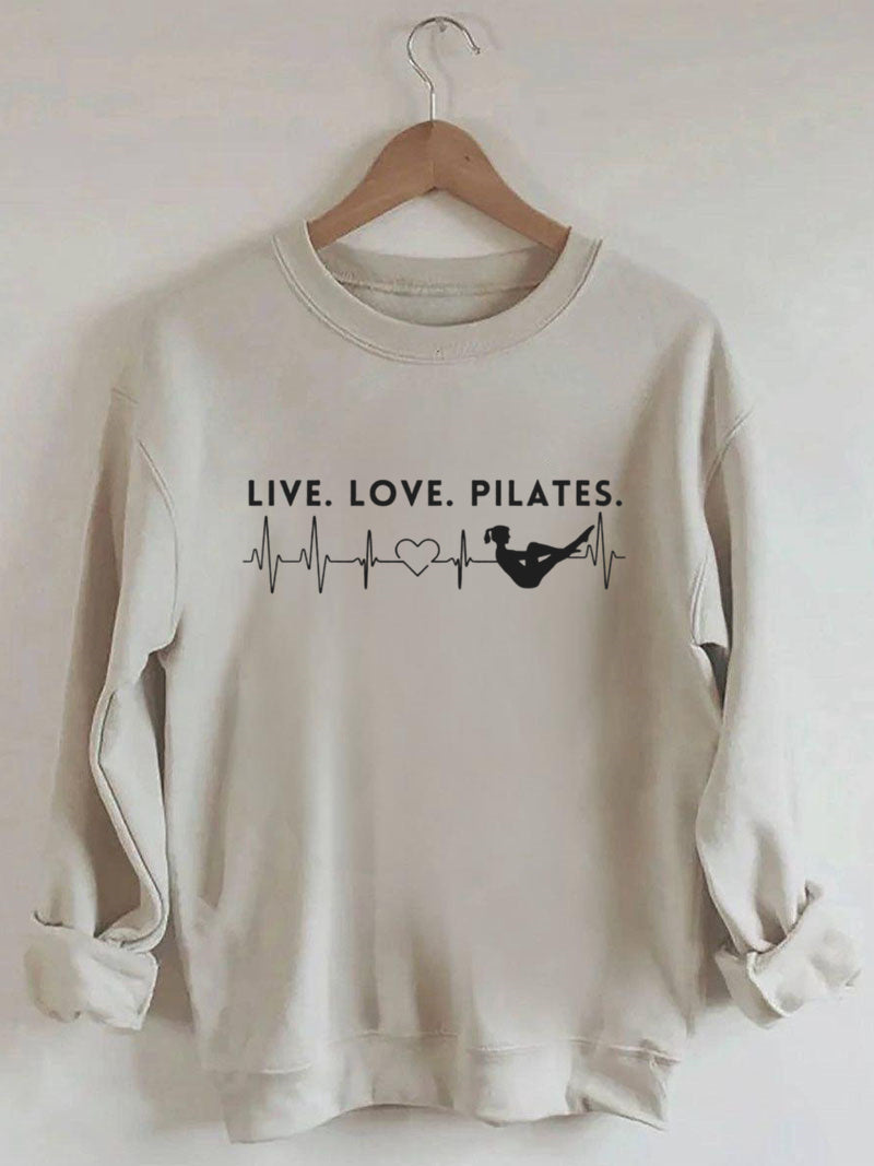 Live. Love. Pilates.Heartbeat Sweatshirt