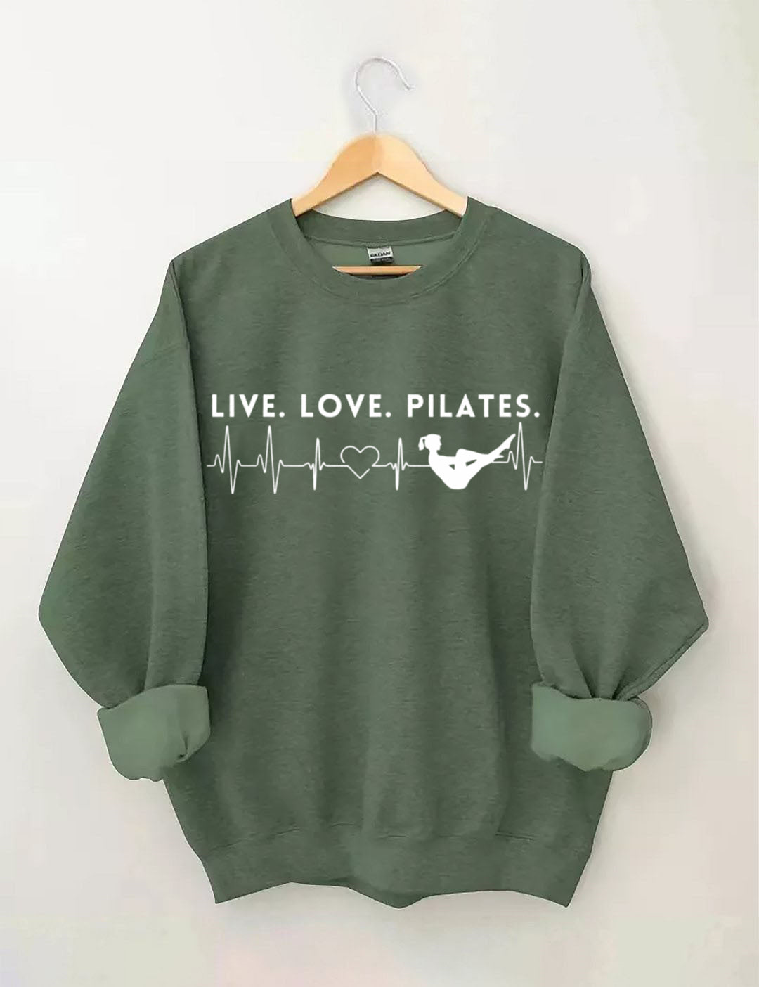 Live. Love. Pilates.Heartbeat Sweatshirt