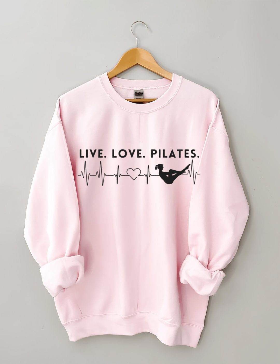 Live. Love. Pilates.Heartbeat Sweatshirt