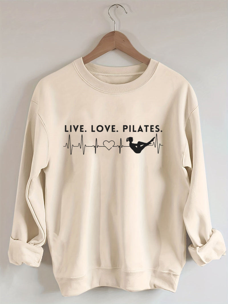 Live. Love. Pilates.Heartbeat Sweatshirt