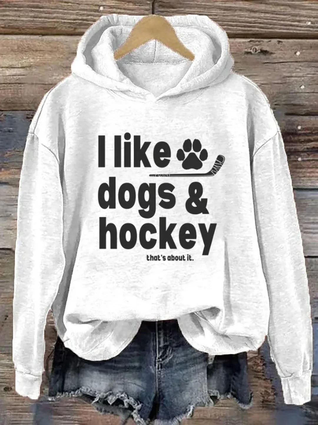I Like Dogs And Hockey Hoodie