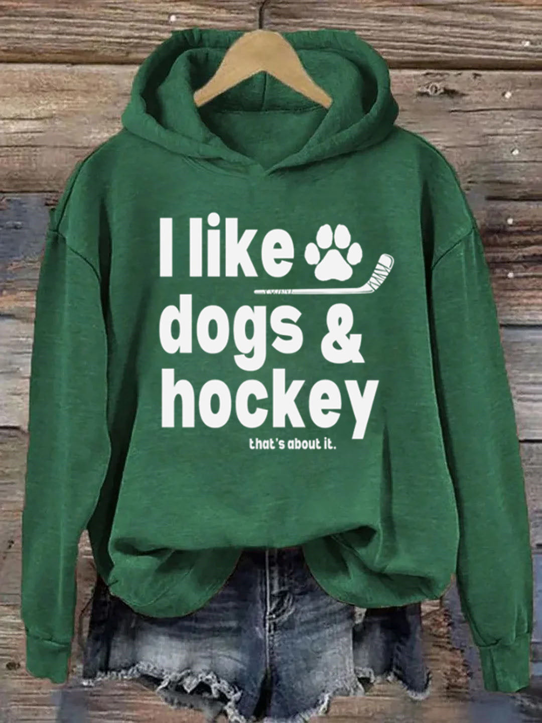 I Like Dogs And Hockey Hoodie