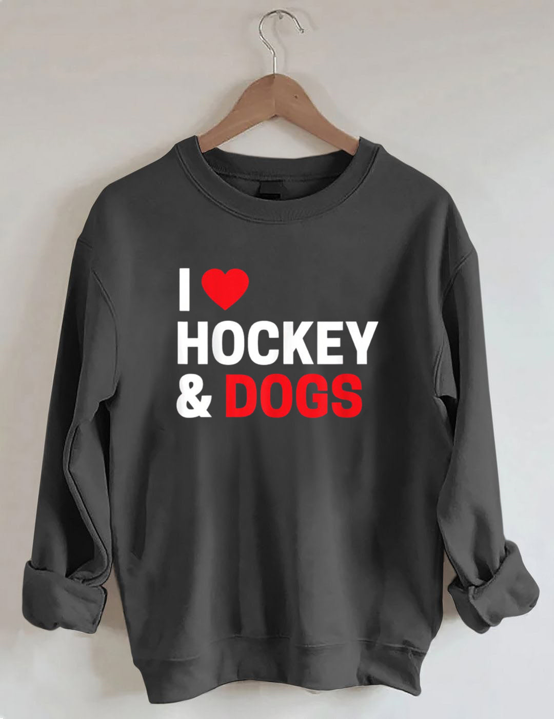 I Love Hockey & Dogs Sweatshirt