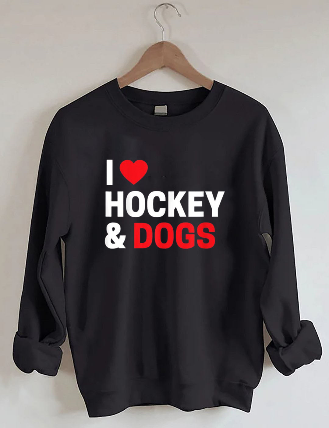 I Love Hockey & Dogs Sweatshirt
