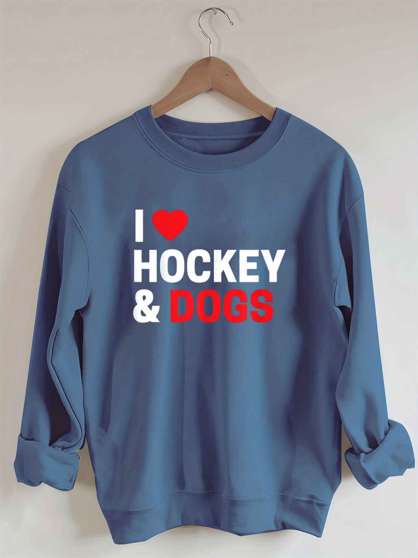 I Love Hockey & Dogs Sweatshirt