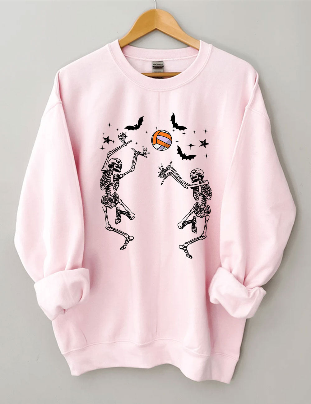Dancing Skeletons Funny Halloween Volleyball Sweatshirt