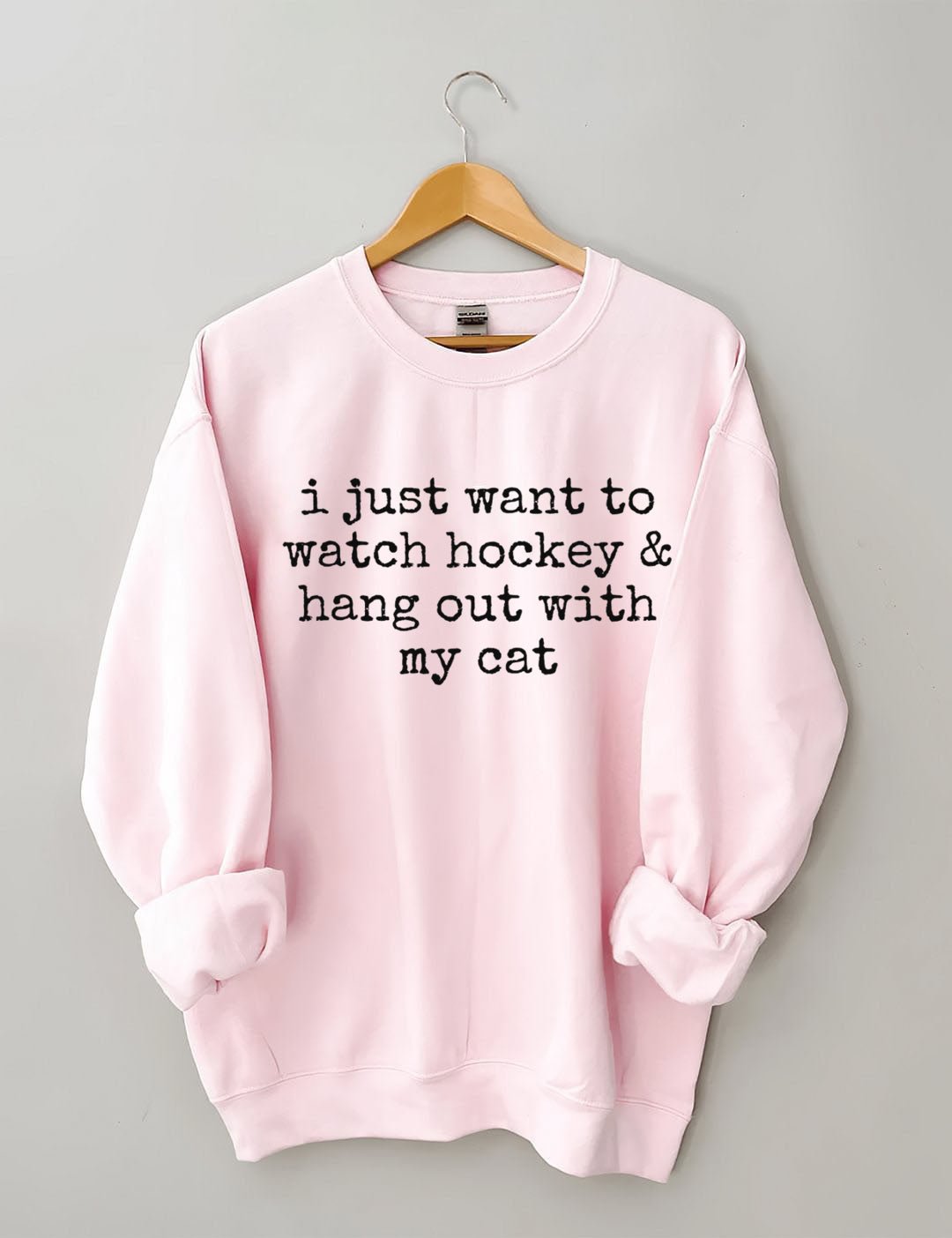 I Just Want to watch hockey and Hang Out Cat Sweatshirt