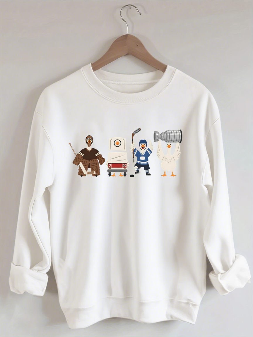 Funny Hockey Goose Sweatshirt