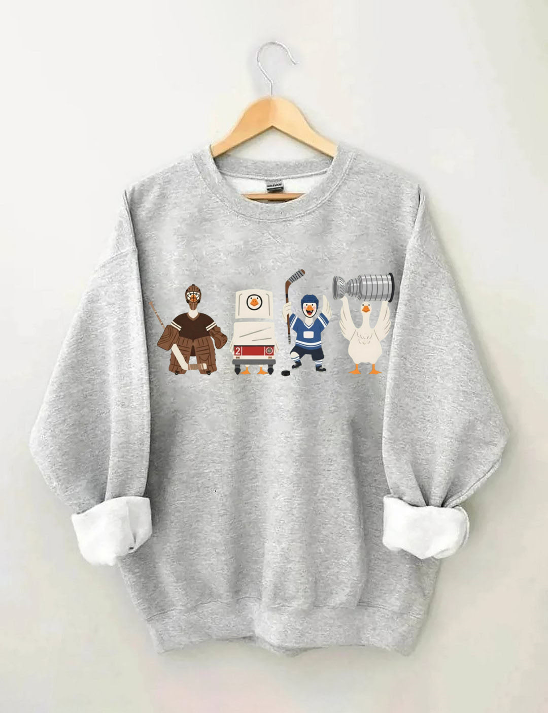 Funny Hockey Goose Sweatshirt