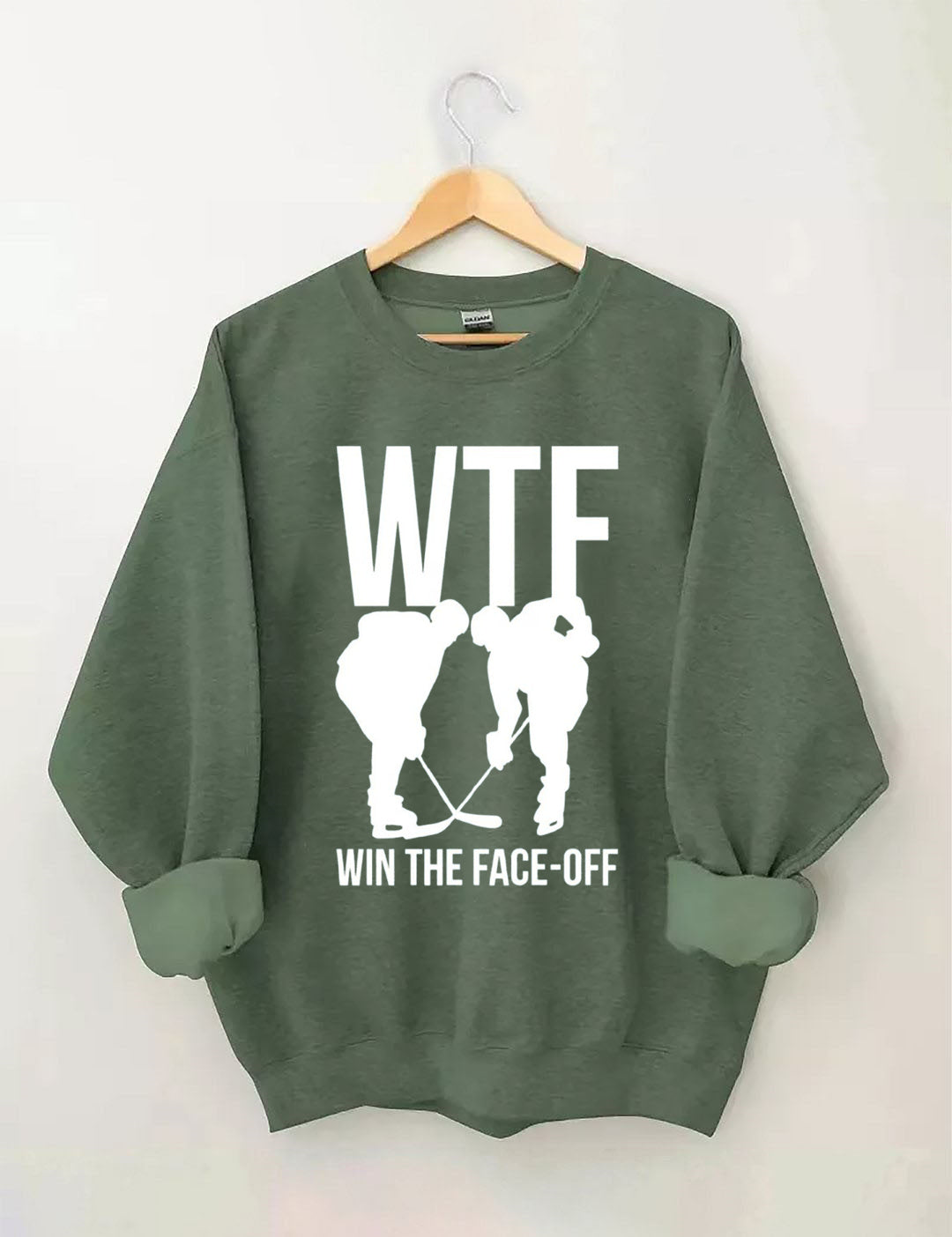 WTF Win The Face-off Hockey Sweatshirt