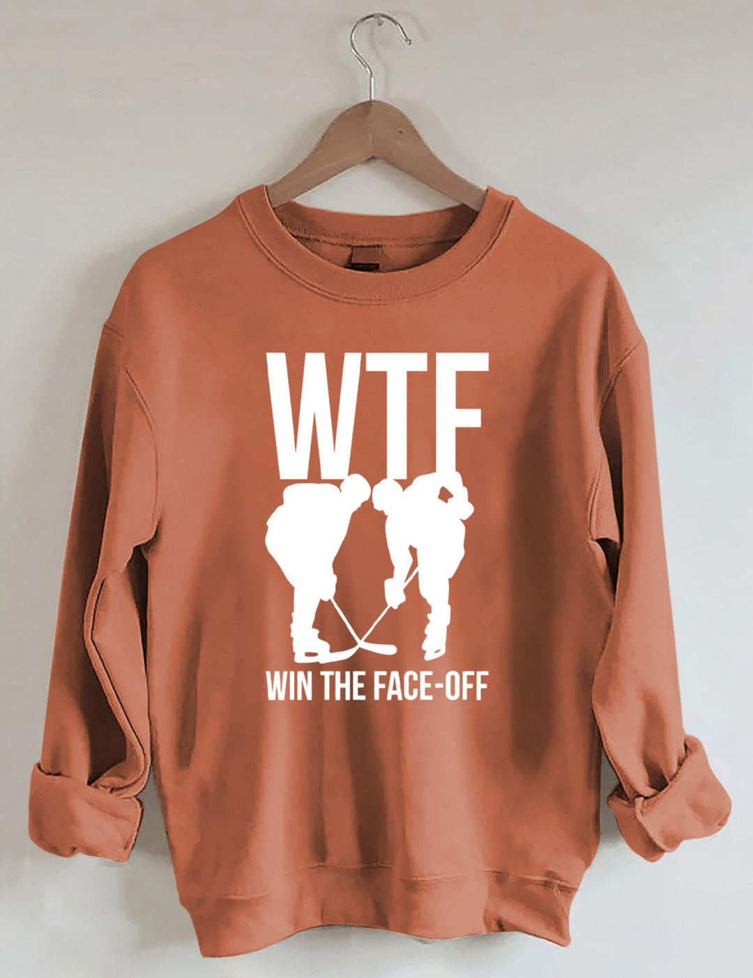 WTF Win The Face-off Hockey Sweatshirt