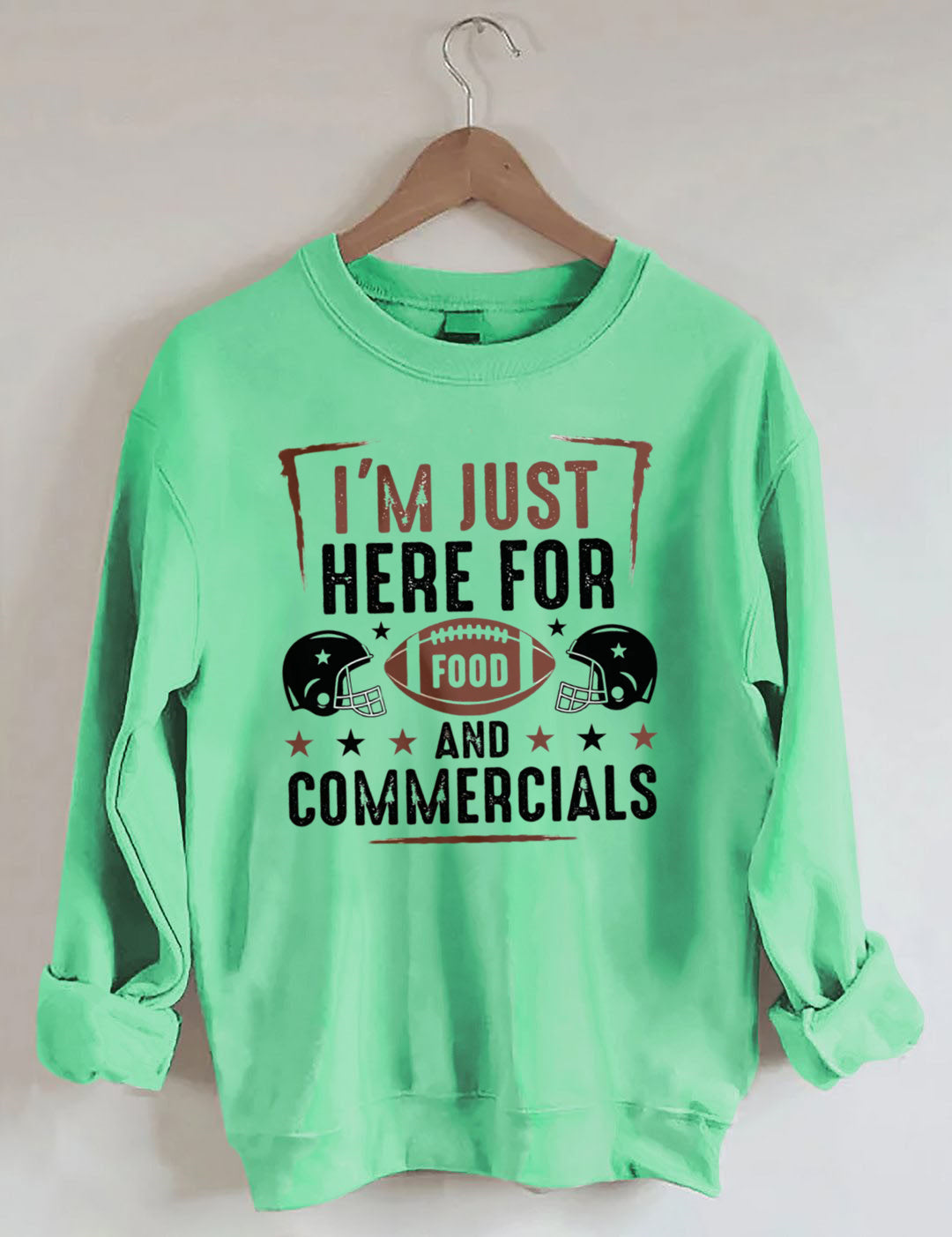I'm Just Here for the Snacks Football Sweatshirt