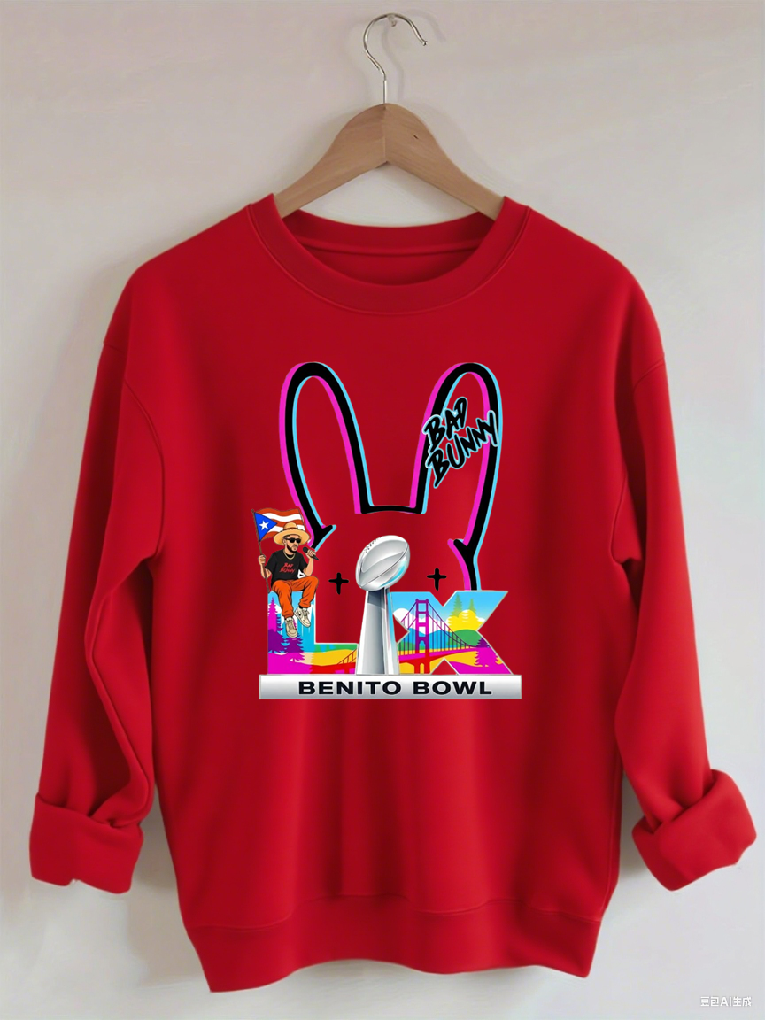 Benito Bowl,Latin Pop Fan,Bad Football Parody,Stadium Skyline, Game Day Sweatshirt