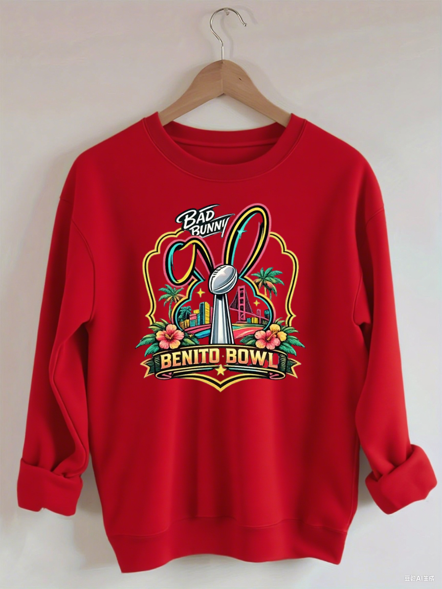 Benito Bowl,Latin Pop Fan,Bad Football Parody,Stadium Skyline, Game Day Sweatshirt