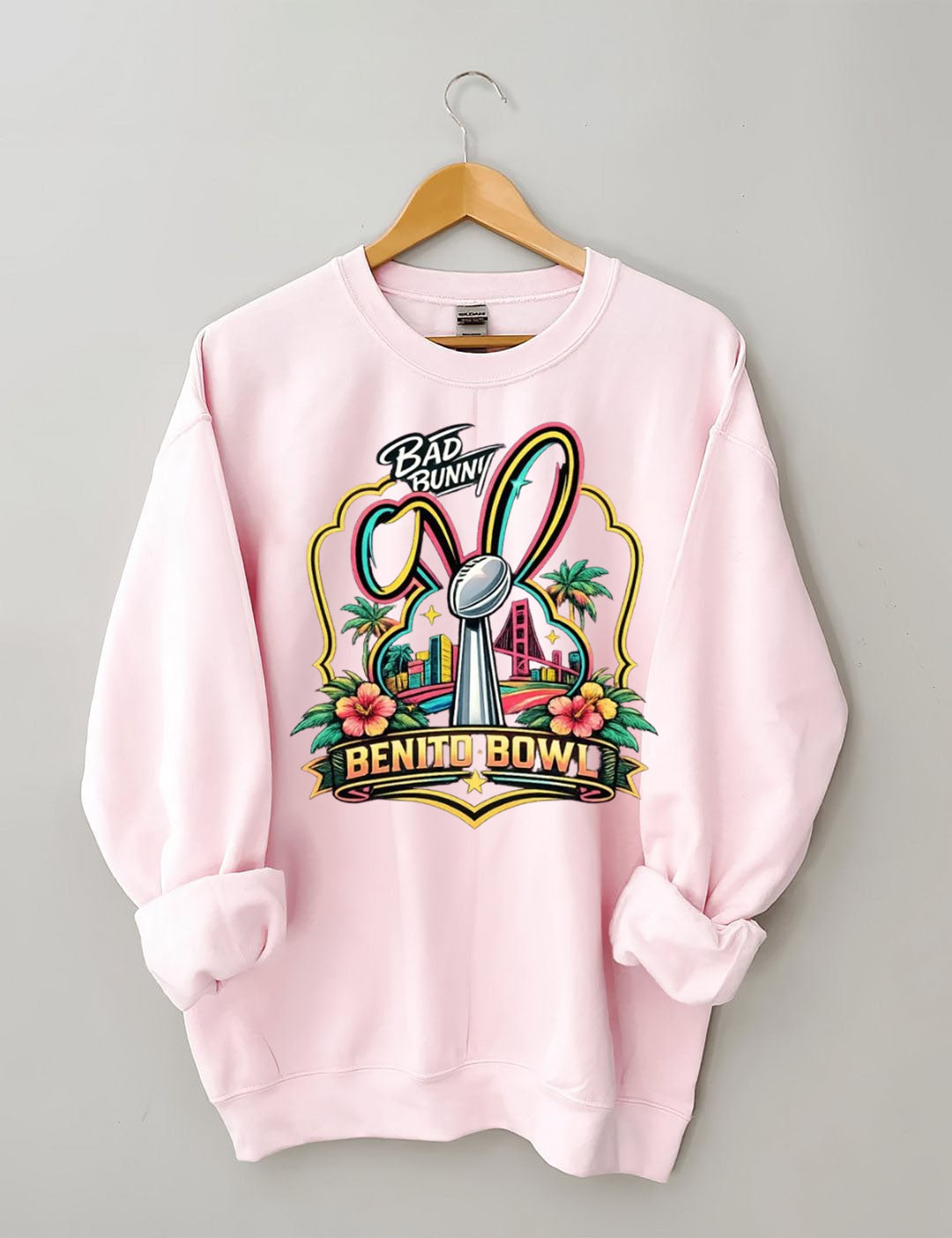 Benito Bowl,Latin Pop Fan,Bad Football Parody,Stadium Skyline, Game Day Sweatshirt