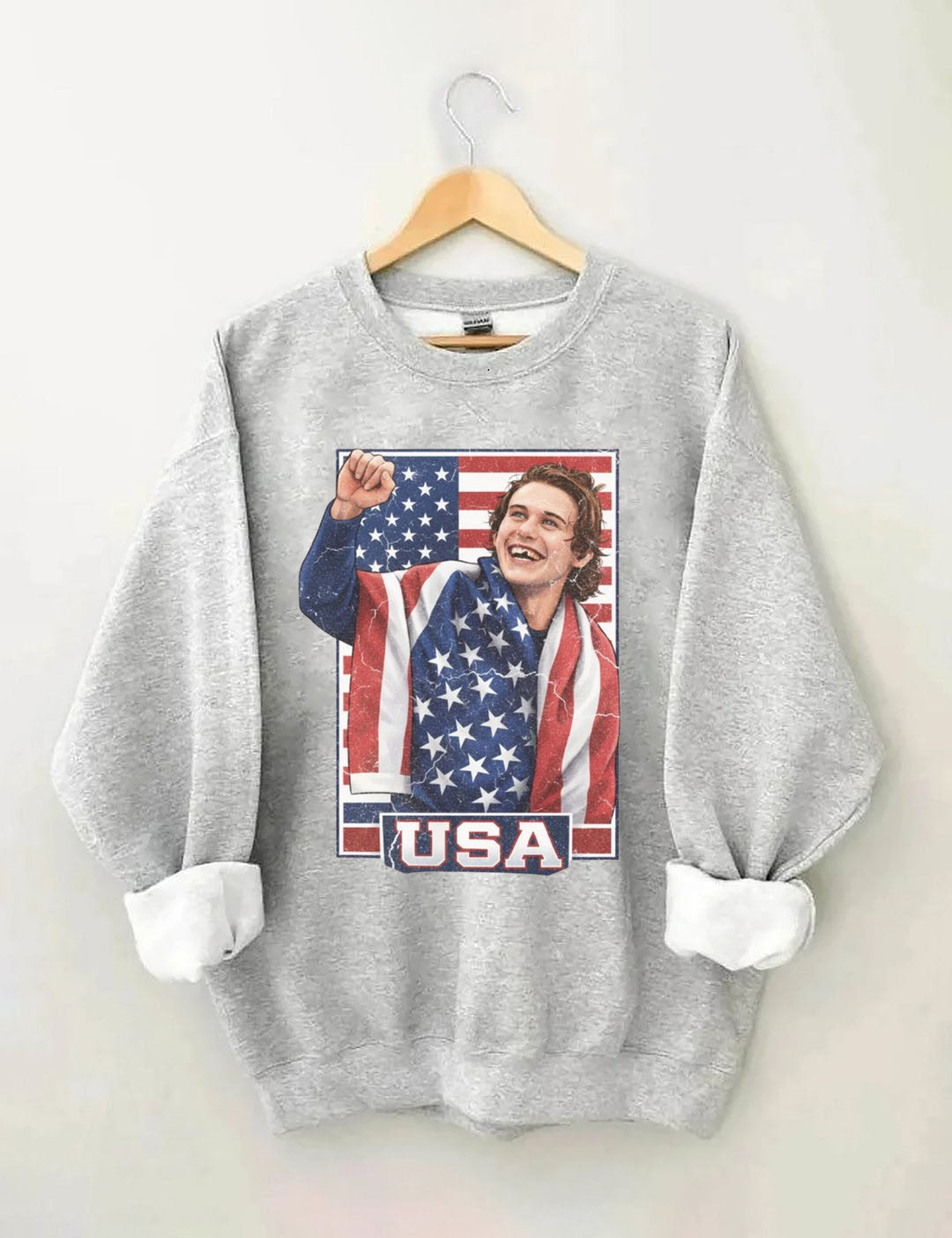 Jack Hughes Usa Gold Hockey,Patriotic hockey Fan,American Hockey Pride Gift Sweatshirt
