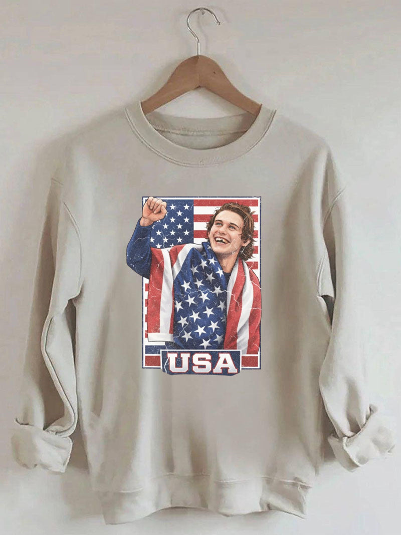 Jack Hughes Usa Gold Hockey,Patriotic hockey Fan,American Hockey Pride Gift Sweatshirt