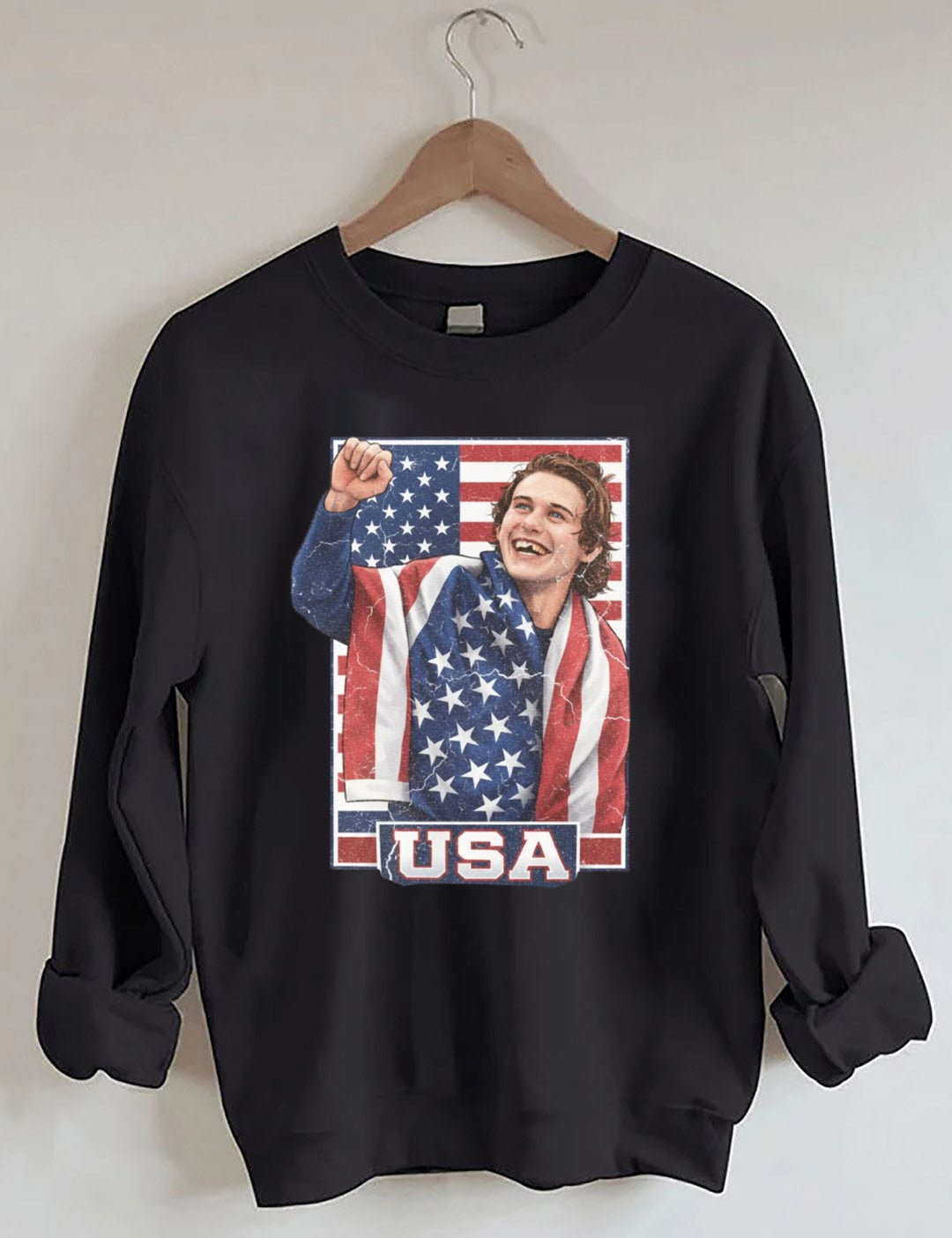 Jack Hughes Usa Gold Hockey,Patriotic hockey Fan,American Hockey Pride Gift Sweatshirt