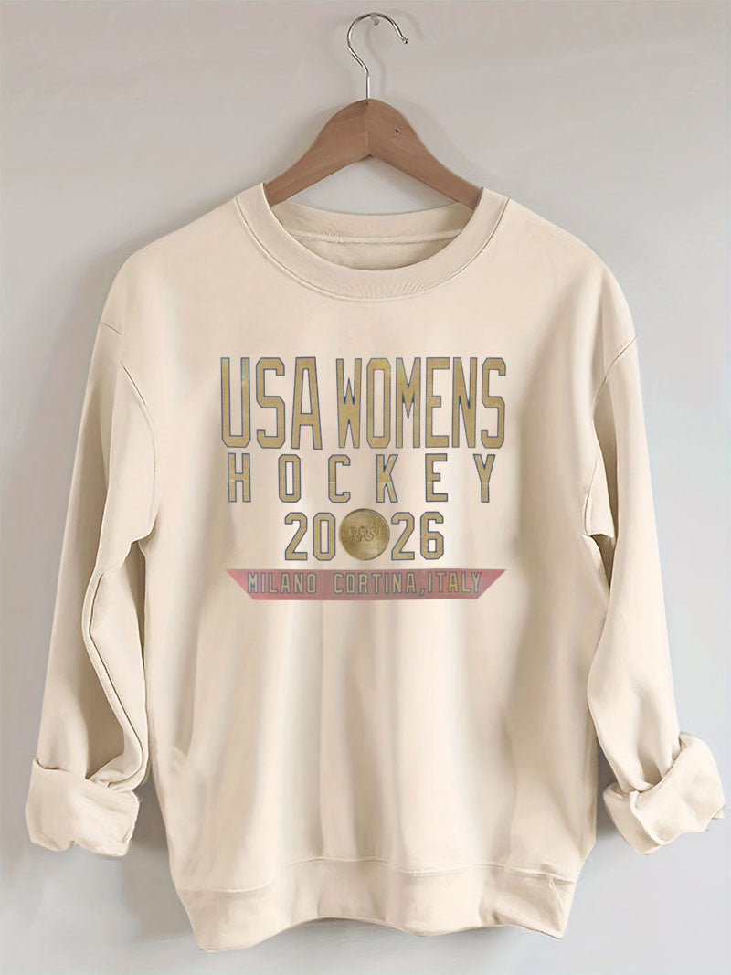 Vintage USA Womens Hockey 2026 Sweatshirt