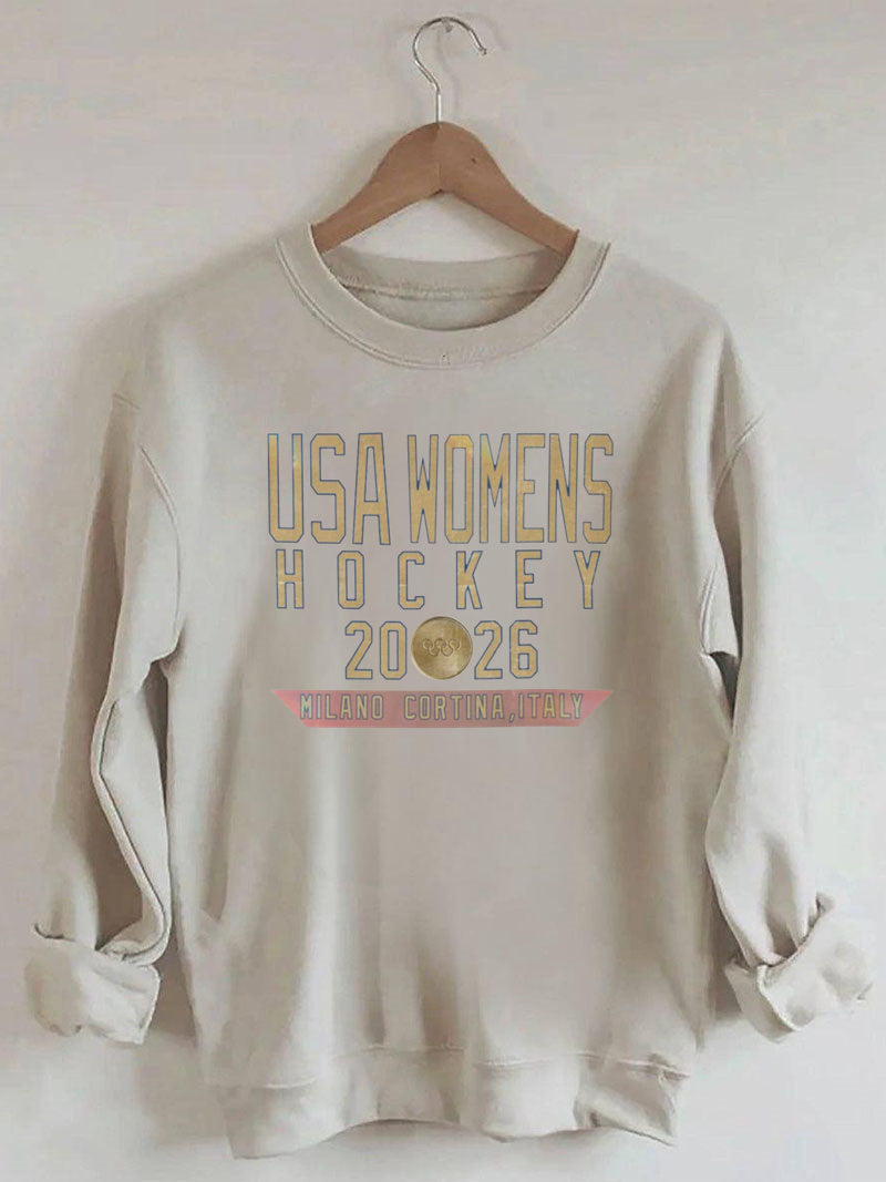 Vintage USA Womens Hockey 2026 Sweatshirt