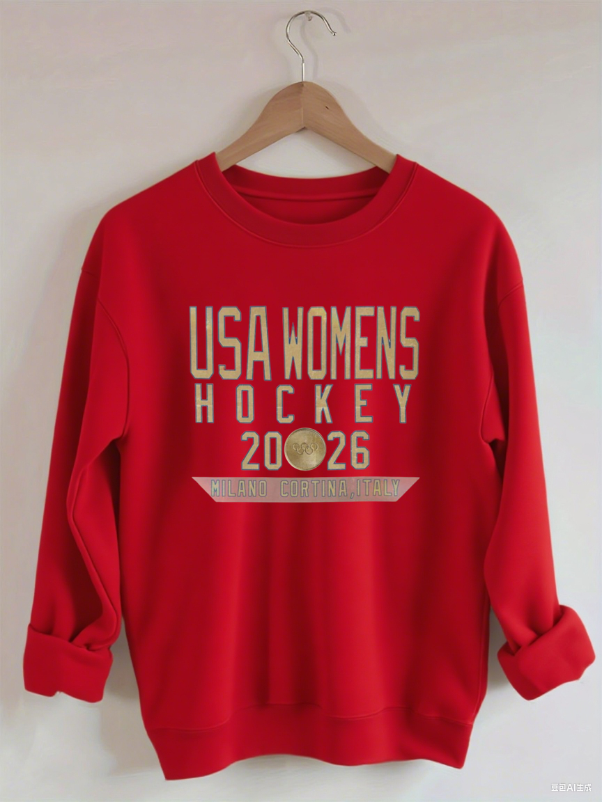 Vintage USA Womens Hockey 2026 Sweatshirt
