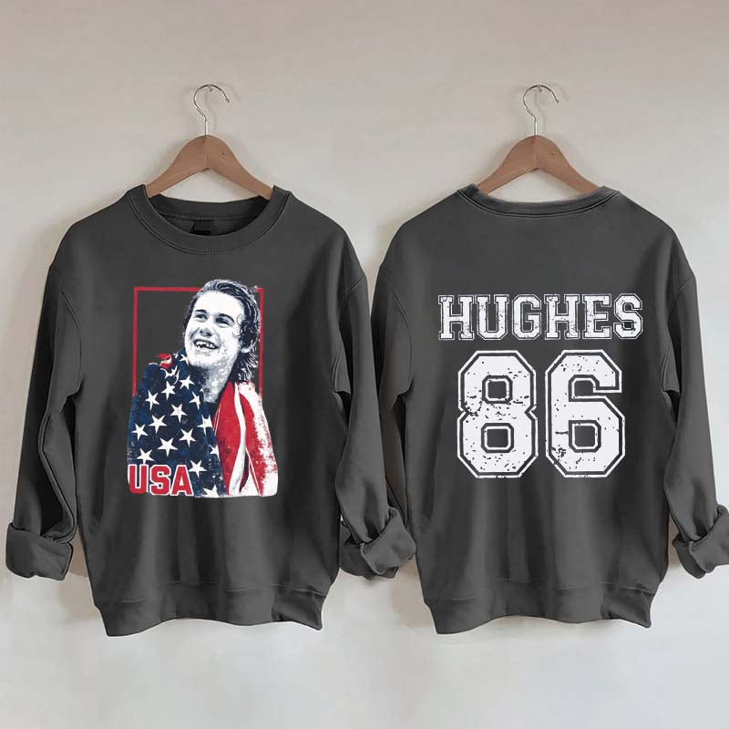 Jack Hughes Usa Gold Hockey Sweatshirt