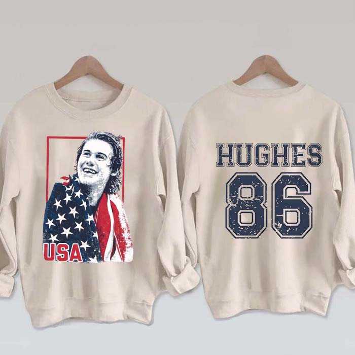 Jack Hughes Usa Gold Hockey Sweatshirt