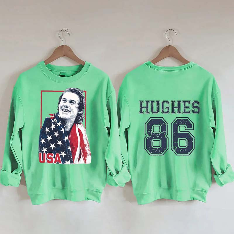 Jack Hughes Usa Gold Hockey Sweatshirt