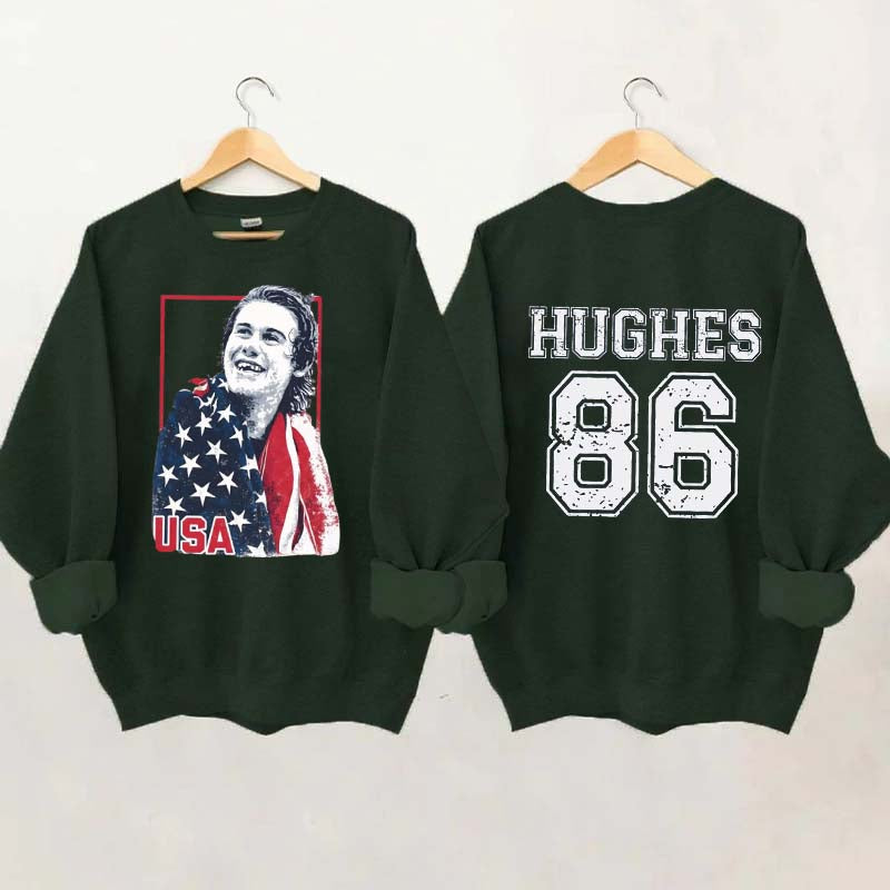 Jack Hughes Usa Gold Hockey Sweatshirt
