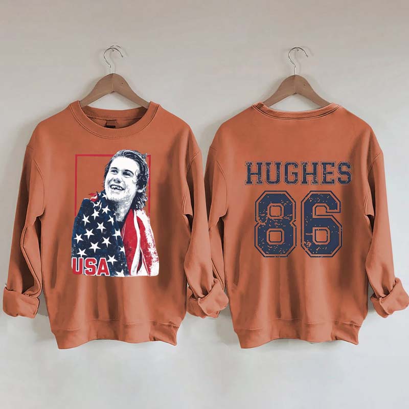 Jack Hughes Usa Gold Hockey Sweatshirt