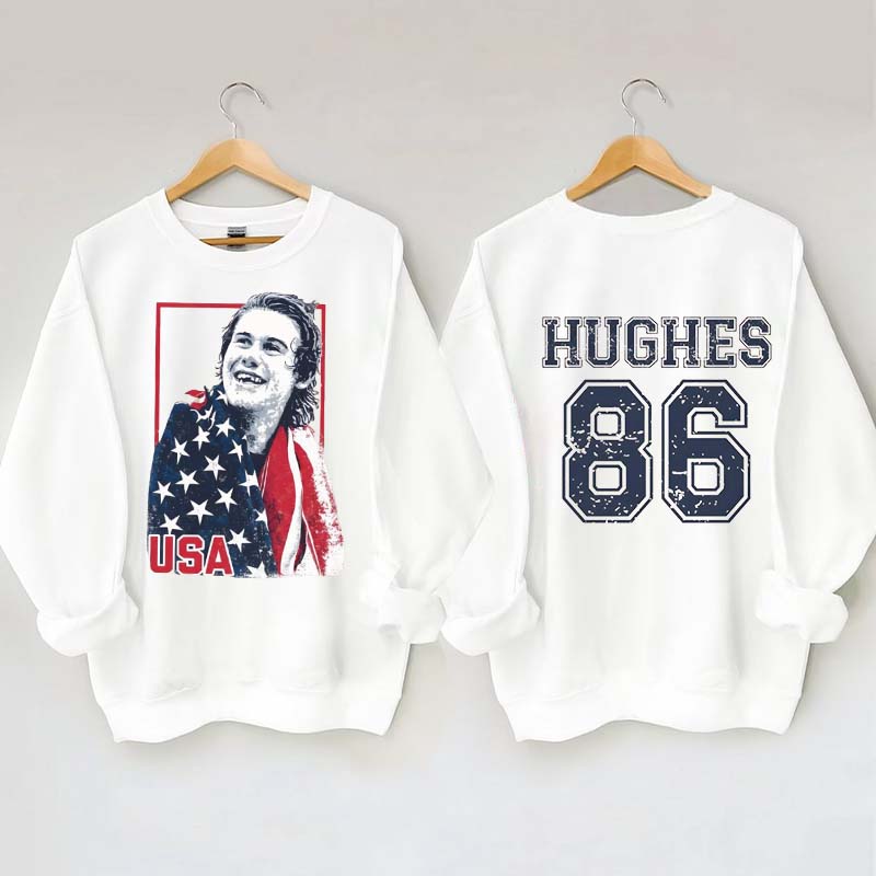 Jack Hughes Usa Gold Hockey Sweatshirt