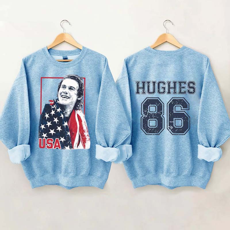 Jack Hughes Usa Gold Hockey Sweatshirt