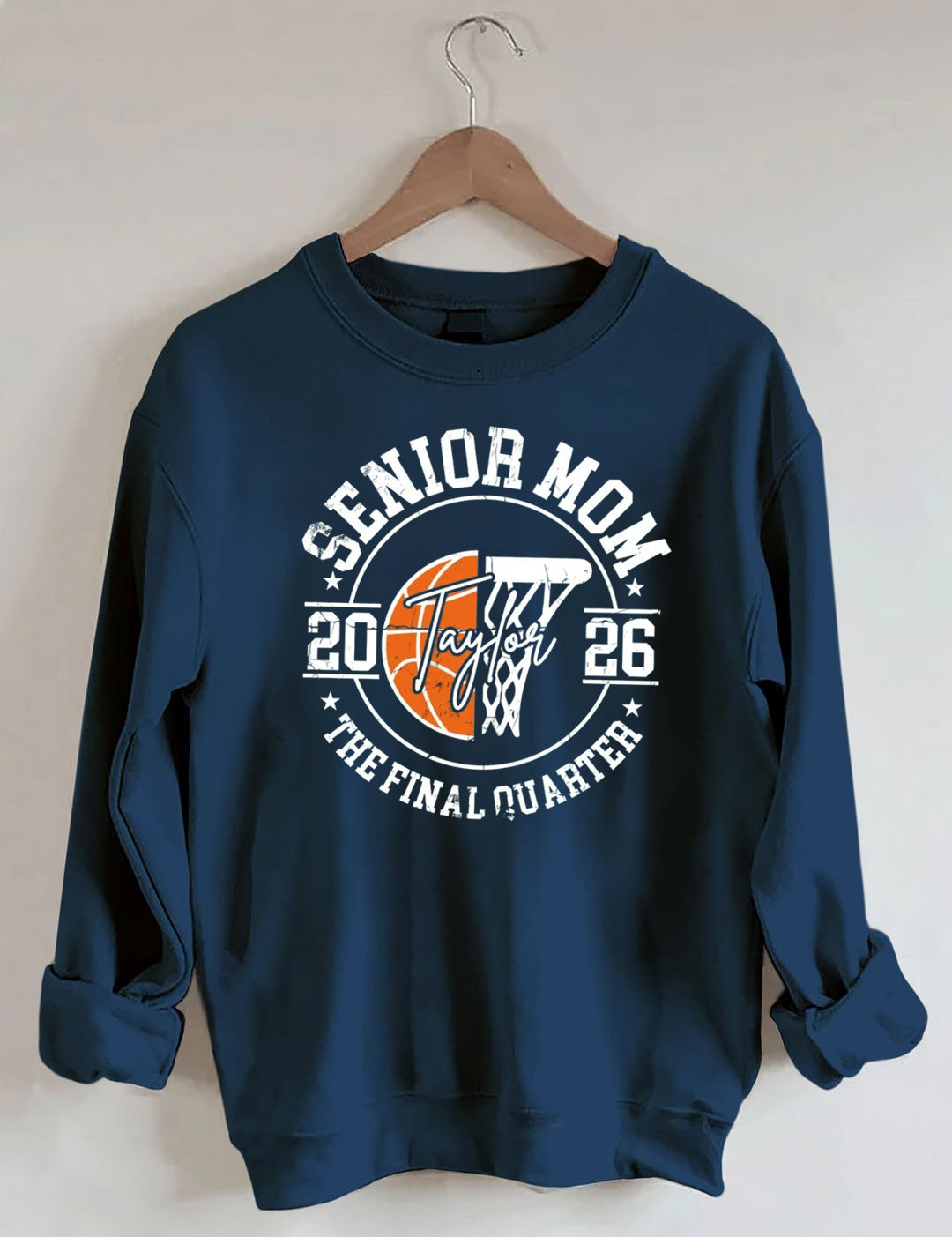 Senior Mom 2026 Basketball Sweatshirt