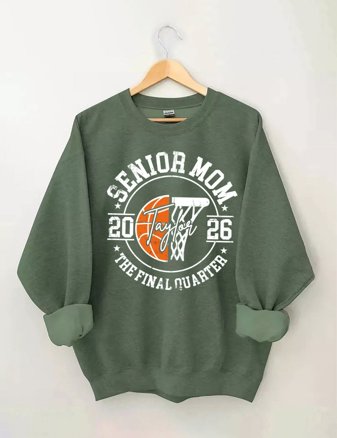 Senior Mom 2026 Basketball Sweatshirt