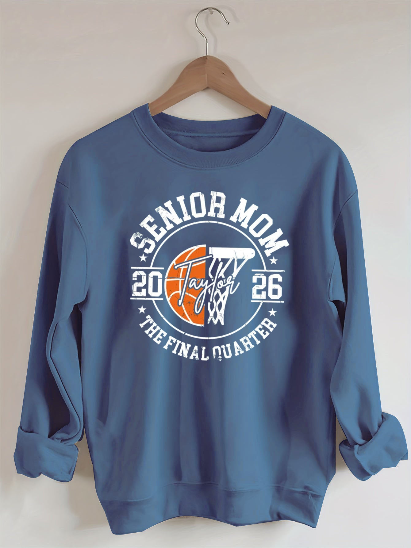 Senior Mom 2026 Basketball Sweatshirt