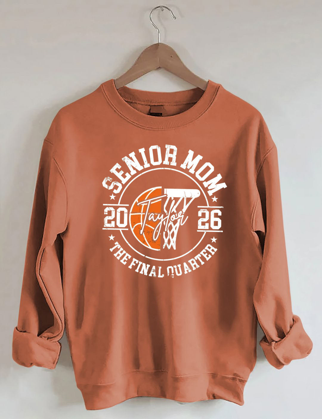 Senior Mom 2026 Basketball Sweatshirt