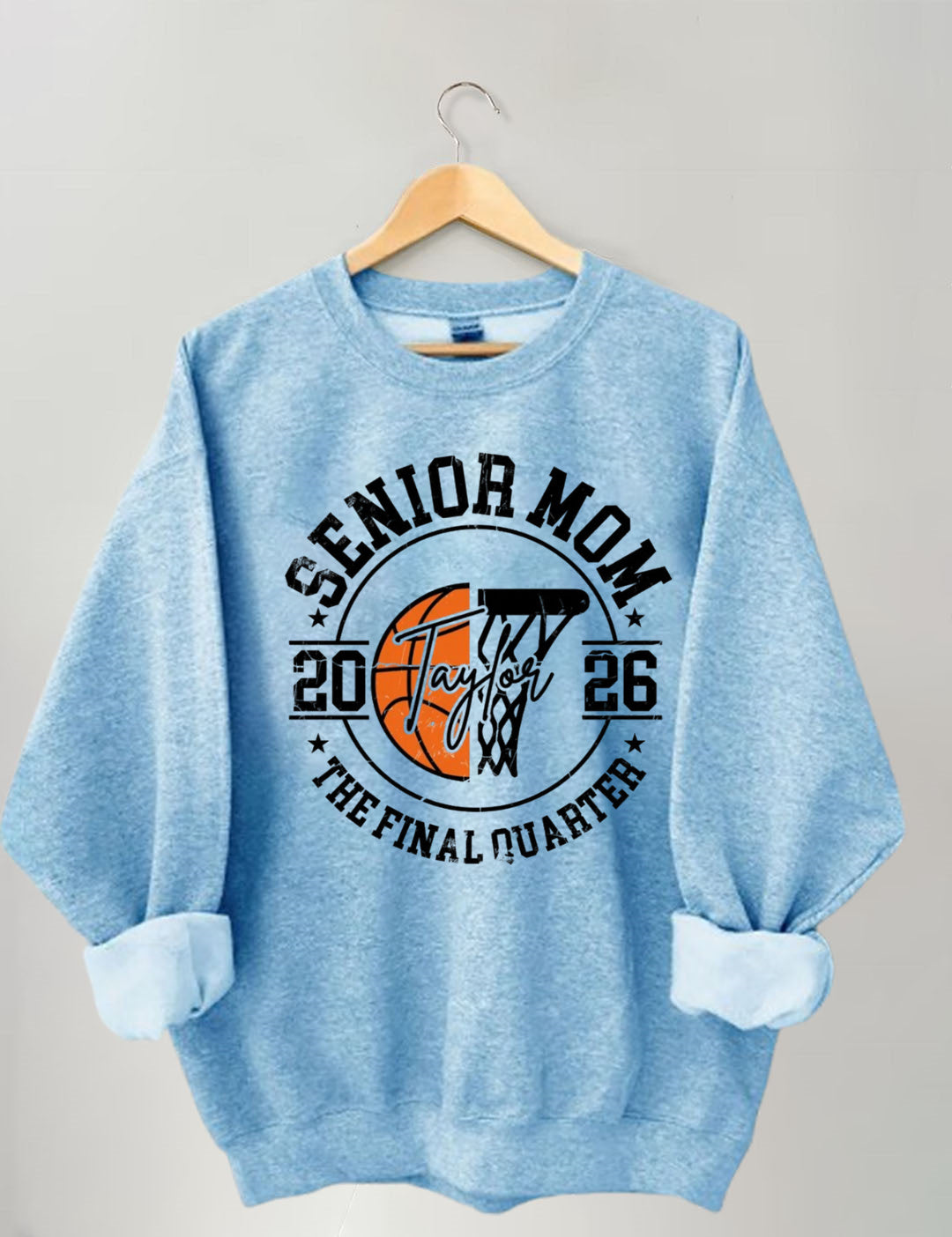 Senior Mom 2026 Basketball Sweatshirt