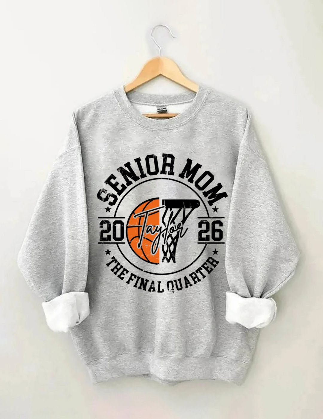 Senior Mom 2026 Basketball Sweatshirt